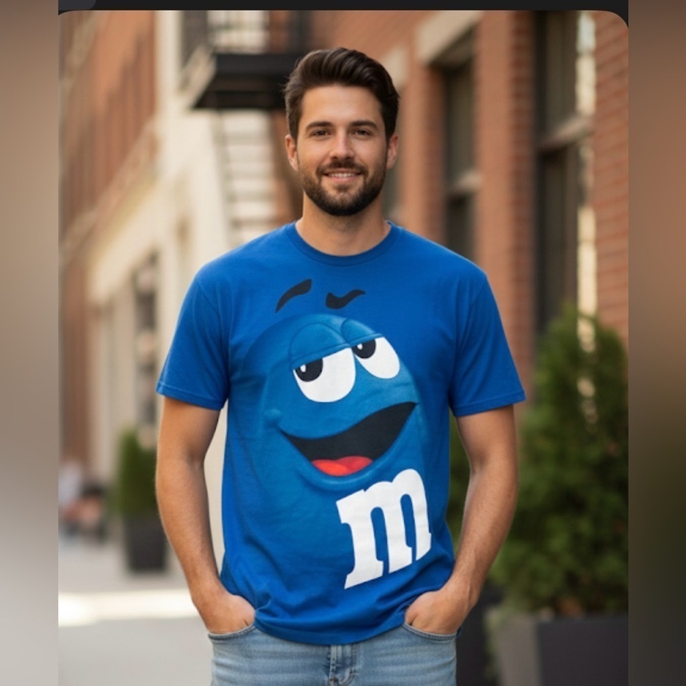 M&M'S Blue Short Sleeve Tee with Iconic Character